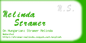 melinda stramer business card